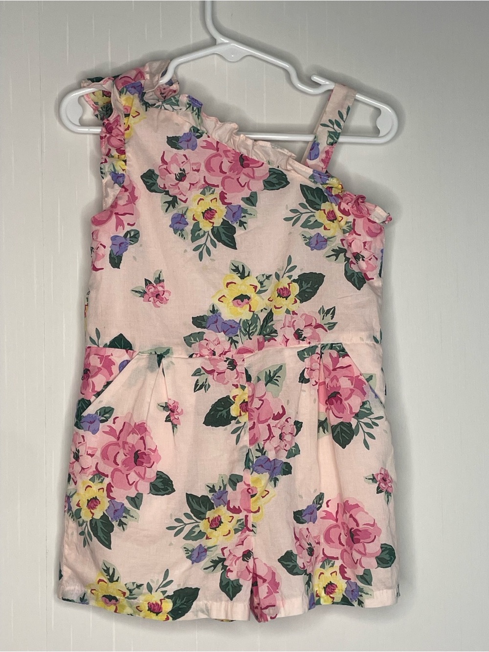 Janie And Jack Floral Short Romper Cotton Lined 2T ✔️FLAW